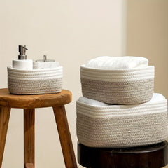 Rope Weaving Desktop Storage Basket Miscellaneous Items Cosmetics Clothing