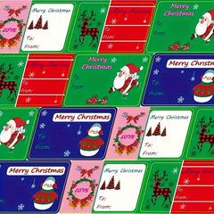 250pcs Christmas Label Santa Claus Sticker Self-adhesive Holiday Gift Decoration
