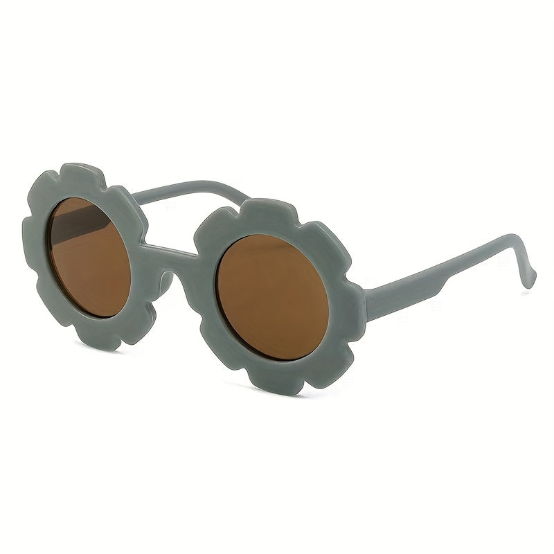 Sunflower Round Frame Sunglasses UV Protection for Kids