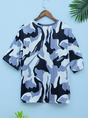 Women's Camo Short Sleeve T-Shirt for Outdoor Sports and Fitness