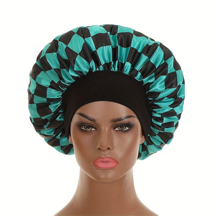 Women Cartoon Print Satin Bonnet Cap
