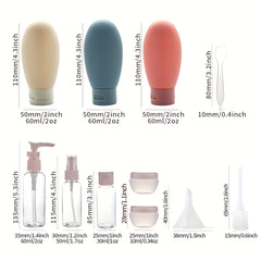 11pcs Travel Bottles Set Cosmetic Spray Toner Shampoo Shower Face