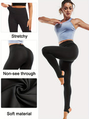 High Waist Stirrup Leggings Slimming Stretchy Yoga Fitness Workout Gym Sports