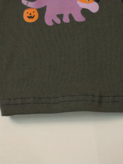 Baby Girl Halloween Pumpkin Cartoon Graphic Cotton T Shirt Kids Comfy Tee