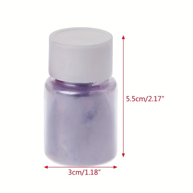 6-Color Faux Pearl Powder Flash Pigment Kit 10g Bottle for DIY Crafts