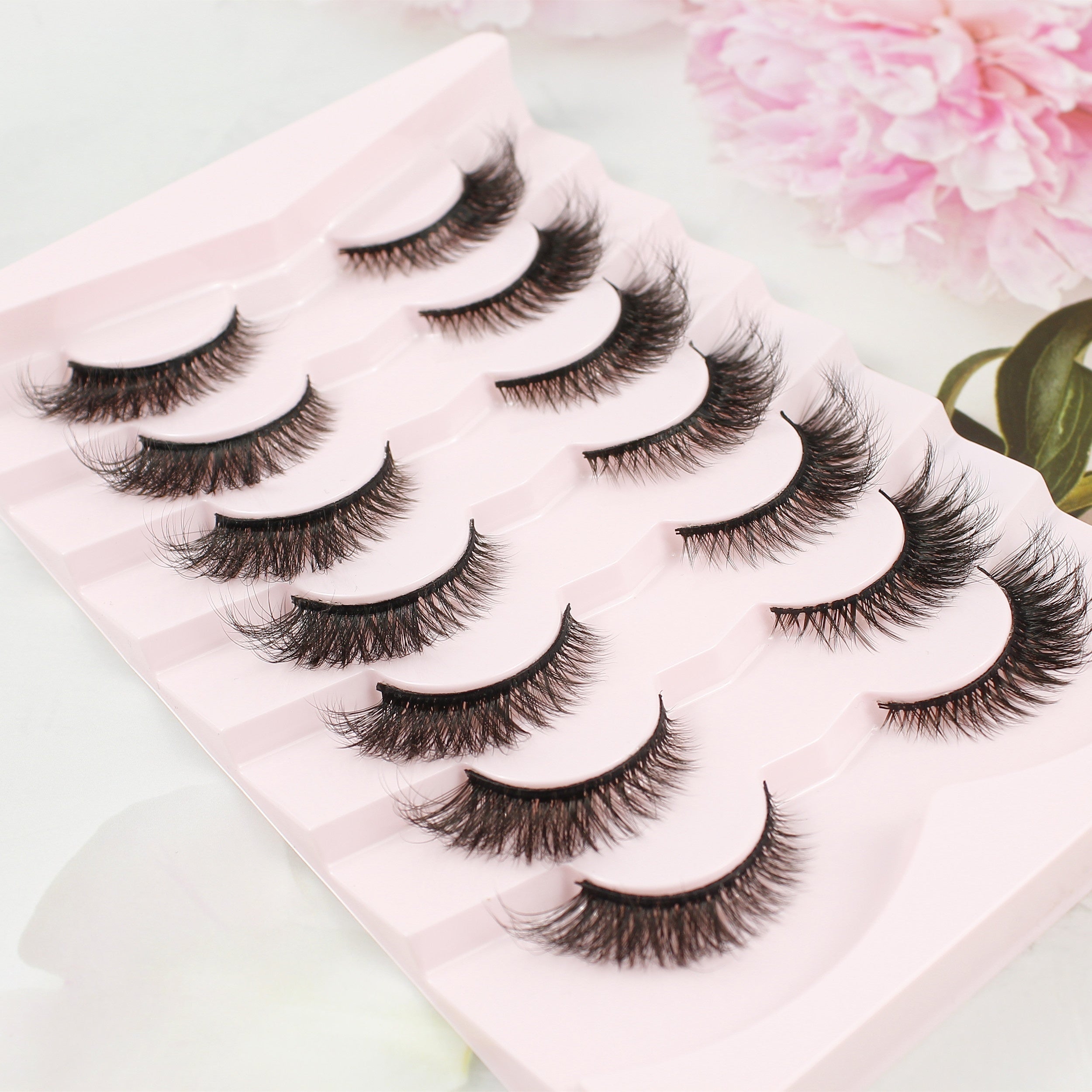 7 Pairs False Eyelashes Cat Eye Lashes
