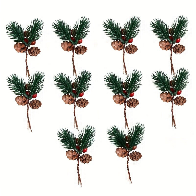 50pcs Artificial Pine Needles for DIY Wreaths Christmas Decorations