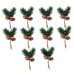 50pcs Artificial Pine Needles for DIY Wreaths Christmas Decorations