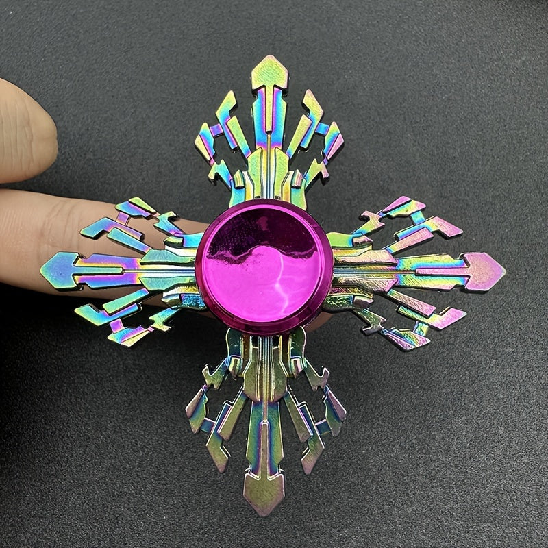 Rainbow & Purple Fidget Spinner Zinc Alloy Hand Gyroscope