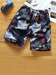 Quick Dry Mesh Lining Drawstring Men's Swim Trunks