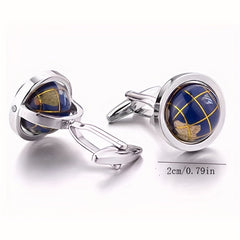 Men's Earth Cufflinks Clothing Buttons