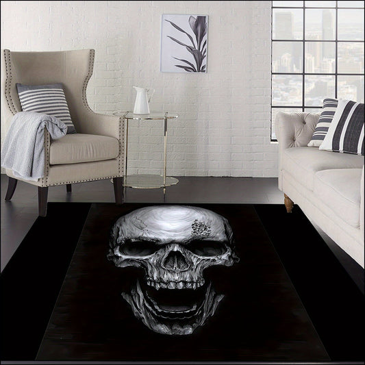 Vintage Gothic Skull Area Rug Soft Washable Carpet for Home Decor