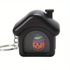Cartoon Halloween Keychain Luminous Pumpkin Ghost Pendant Bag Ornament