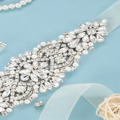 Bridal Belt Waist Chain Sash Faux Pearl Beaded Wedding Dress Accessory