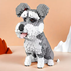 2100pcs Schnauzer Building Blocks Set for Room Decoration