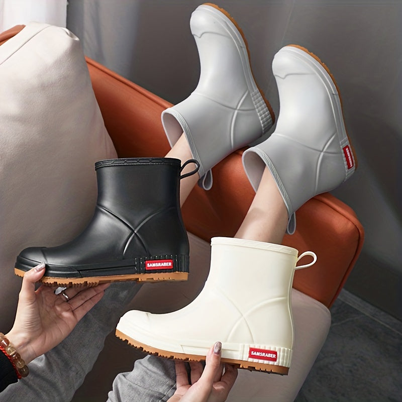 Stylish Lightweight Women's Rain Boots Slip Resistant And Waterproof