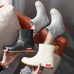 Stylish Lightweight Women's Rain Boots Slip Resistant And Waterproof