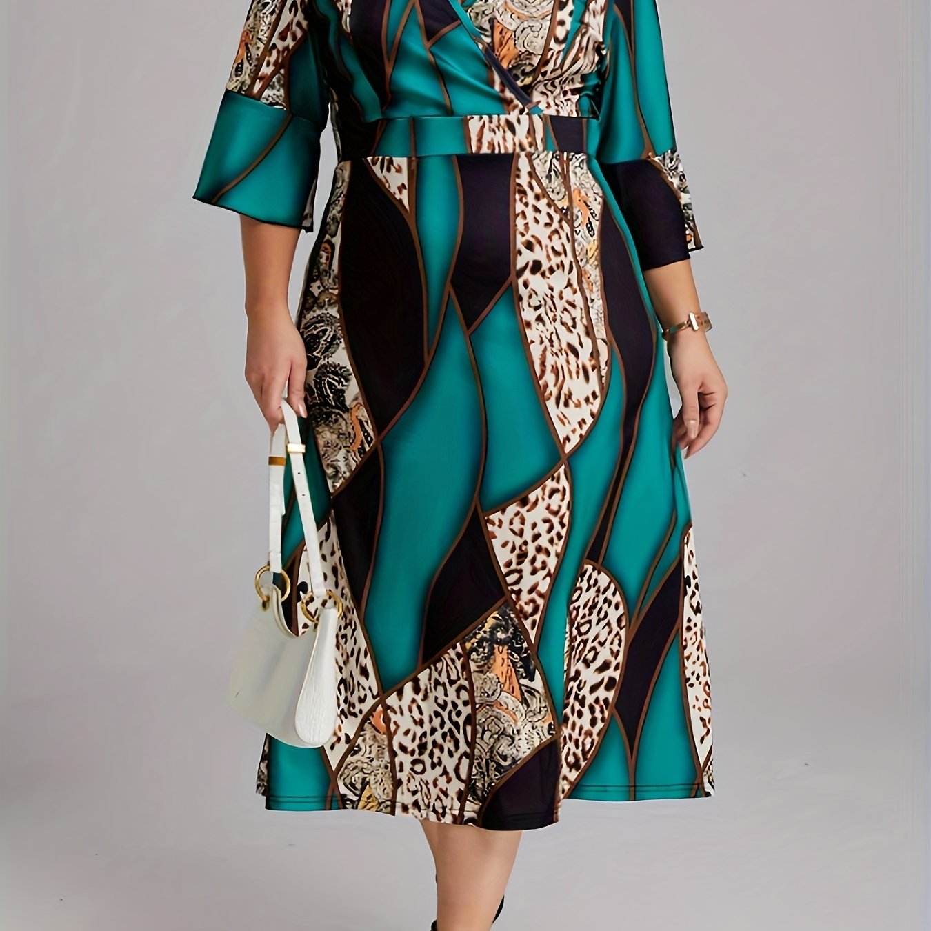 Baroque Print Maxi Dress