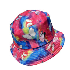 Leaf Print Bucket Hat Unisex Hip Hop Fisherman Cap Lightweight Travel Beach