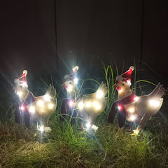 Light Up Chicken With Scarf Holiday Decoration Glowing Chicken