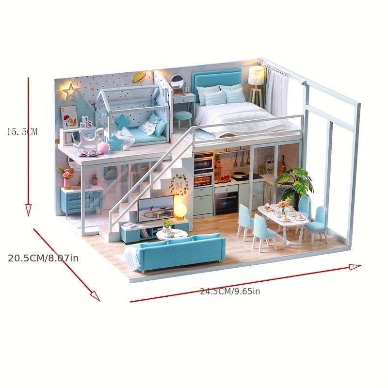 DIY House Assembled Toy for Children, Lover, Girlfriend - Birthday Gift