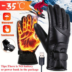 USB Hand Warmer Gloves Waterproof Touch Screen Gloves