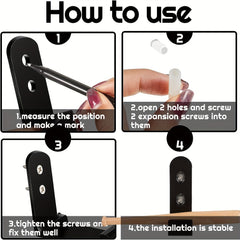 4 Sets Heavy Duty Storage Hooks Metal Wall Mount Hangers For Bows