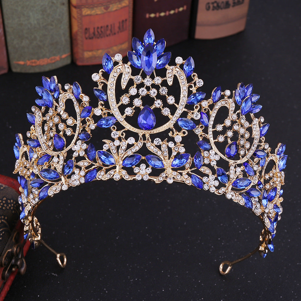 Baroque Rhinestone Crown Bridal Wedding Hairband Headband
