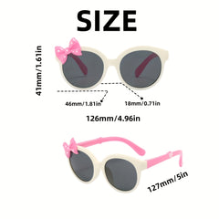 Kids Cartoon Bow Polarized Sunglasses for Outdoor Activities