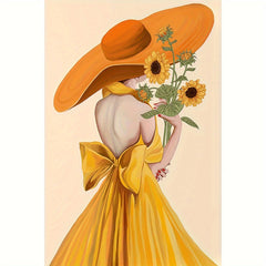 11CT DIY Sunflower Girl Cross Stitch Kit - Full Embroidery Art