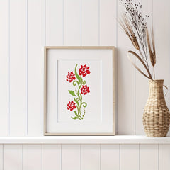 10pcs Leaf & Flower Painting Stencils Reusable Floral Stencil With Metal Ring
