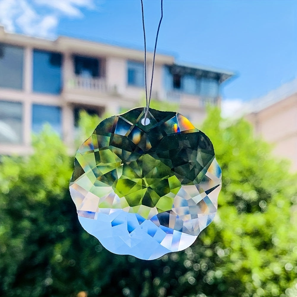 45mm Clear Flower Hanging Crystal Prism for Elegance at Home