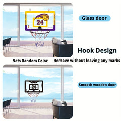 Wall Mounted Basketball Hoop for Training with Basketball Net
