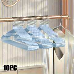 10pc Non-slip Metal Clothes Hangers with Rubber Anti-slip Heavy Duty Rack