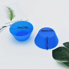 12pcs Silicone Muffin Cup Reusable Cupcake Liners Baking Cups Cake Molds