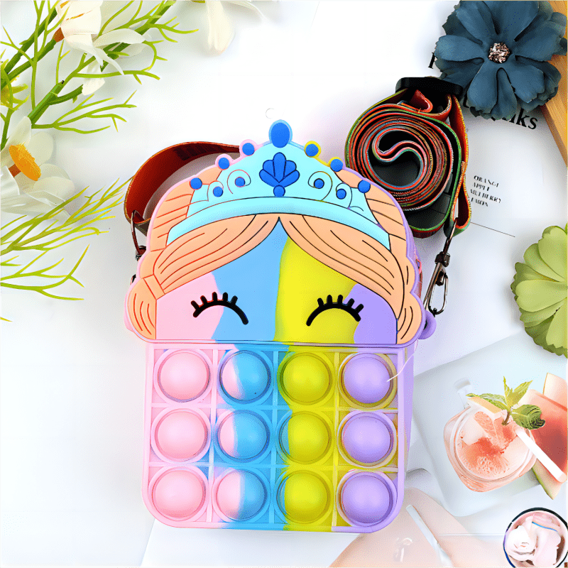 Girls Silicone Princess Crossbody Bag Shoulder Bag Coin Purse Wallet