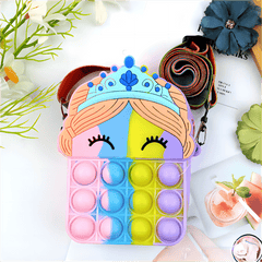 Girls Silicone Princess Crossbody Bag Shoulder Bag Coin Purse Wallet