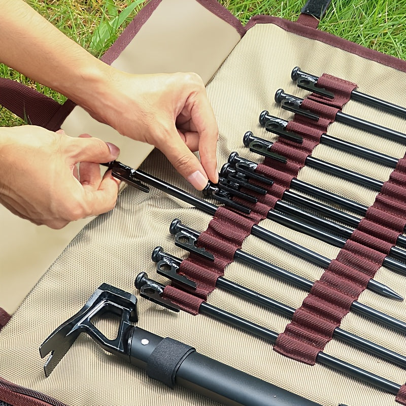 Camping Tool Bag for Tent Stakes Hammer Rope Pegs