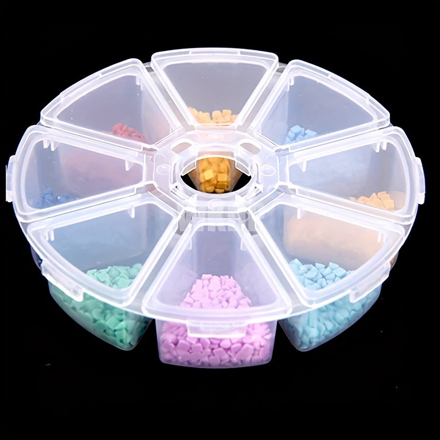 8 Grid Diamond Painting Tool Storage Box Containers Round Square Organizer