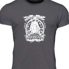Men's Graphic T shirt Casual Comfy Slightly Stretch Crew Neck Tee