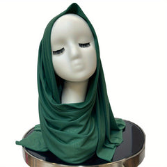 Solid Scarf Hijab Cotton And Linen Shawl Casual Windproof Head Wrap Turban