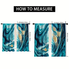 Marble Decorative Curtains Waterproof Modern Pink Gray Green Rod Pocket Curtains