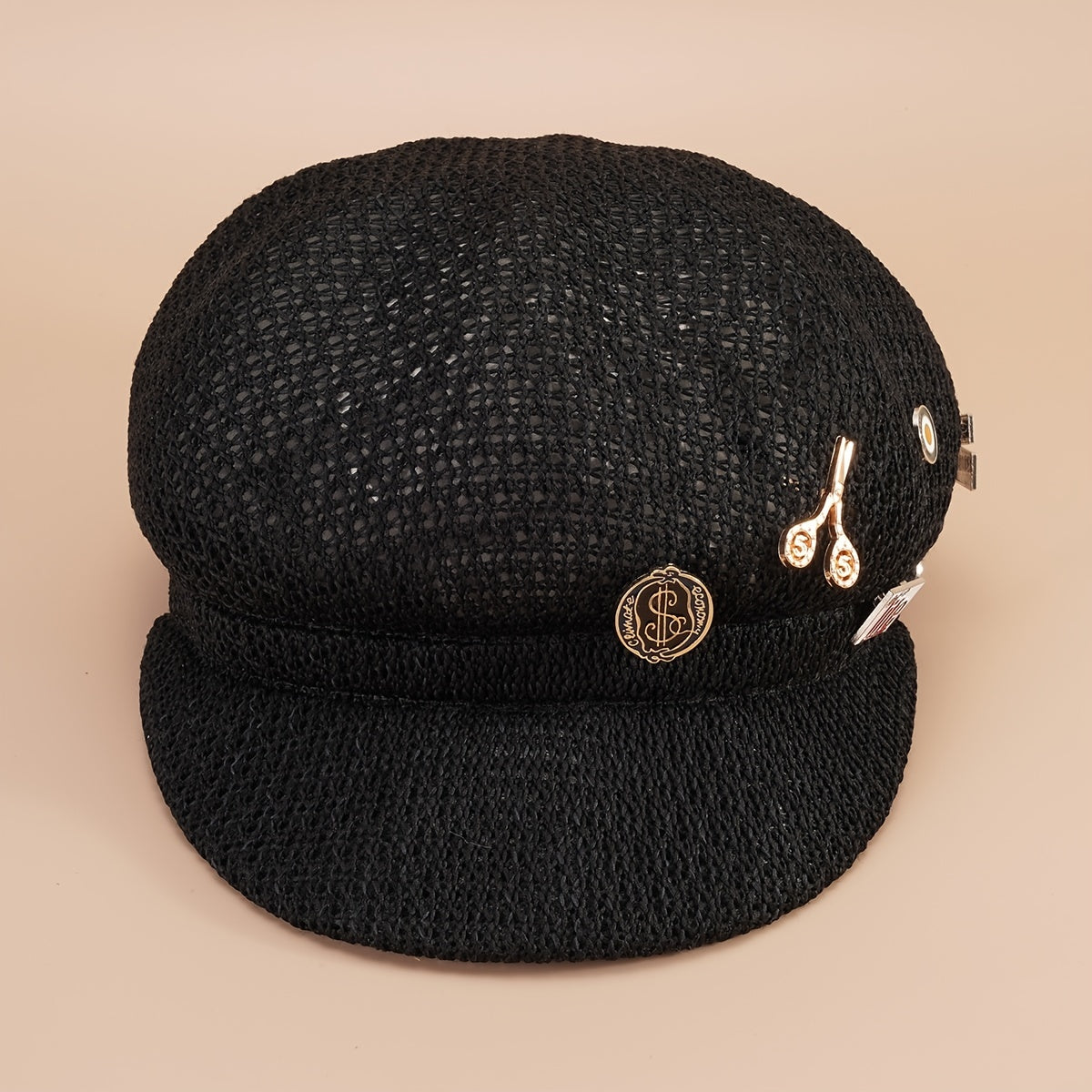 Iron Label Newsboy Cap Women's British Style Crochet Lightweight Breathable
