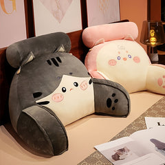 Cat Plush Cushion Sofa Waist Support Pillow Nap Doll Toy