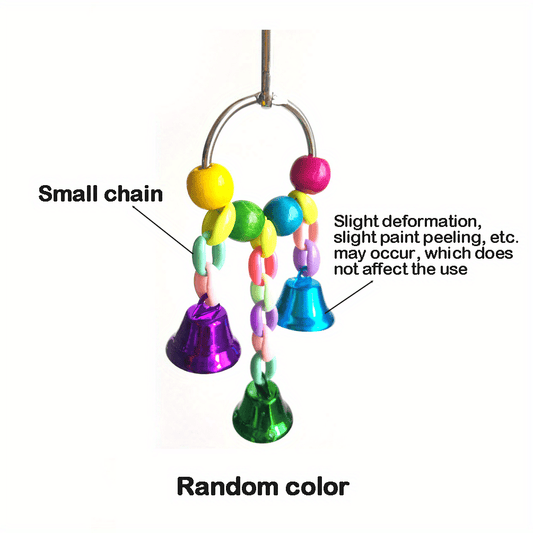 Colorful Bead Bell Parrot Swing Toy for Fun Exercise