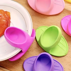 3pcs Mini Oven Mitts Silicone Heat Resistant Finger Cover Pot Holder