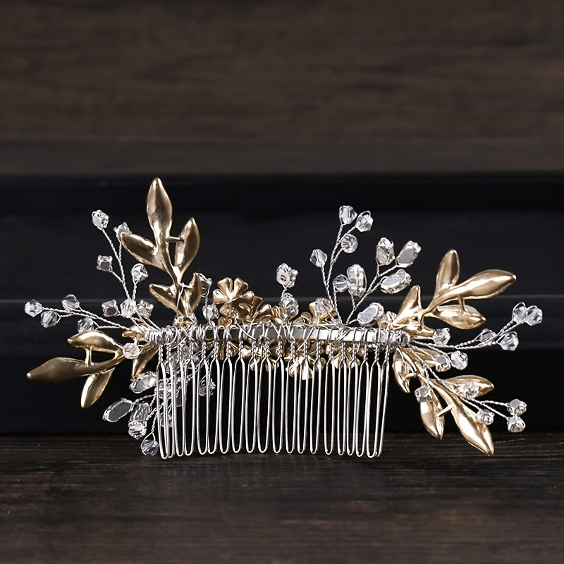 Faux Pearl Crystal Hair Combs for Bride Wedding