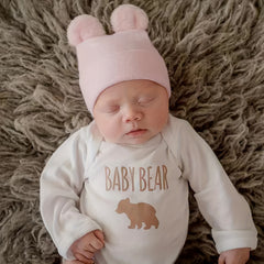 Warm Knitted Baby Hat with Double Fur Ball for Autumn and Winter