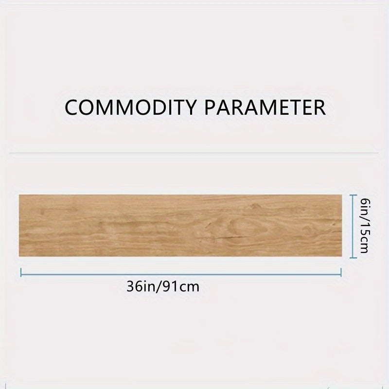 6pcs Wood PVC Floor Tile Peel And Stick Self Adhesive Waterproof