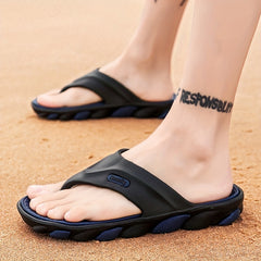 Men's Slip On Flip Flops with Arch Support Lightweight Non-slip Beach Sandals